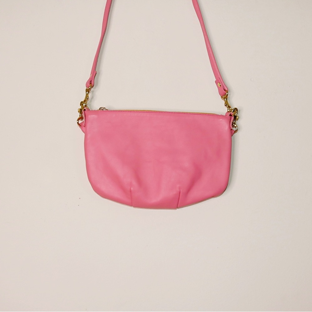 SOLD! ❤️ Clare V. Petit Moyen Messenger Satchel Bag In Pink Petal - Picture 6 of 16